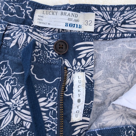 Lucky Brand Mens Flat Front Hawaiian Shorts sz 32 - Picture 3 of 6